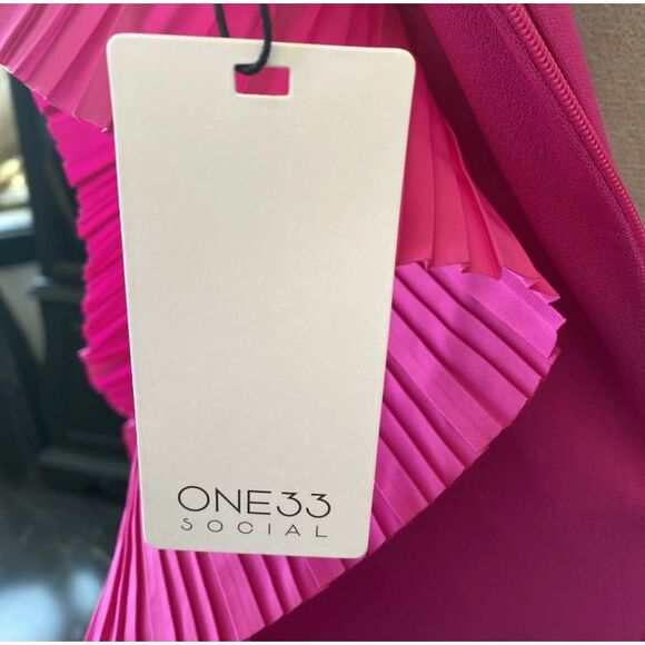 ONE33 SOCIAL Mercer Spaghetti Strap Ruffled Stretch Crepe Maxi Dress size 0 NWT - Picture 12 of 14